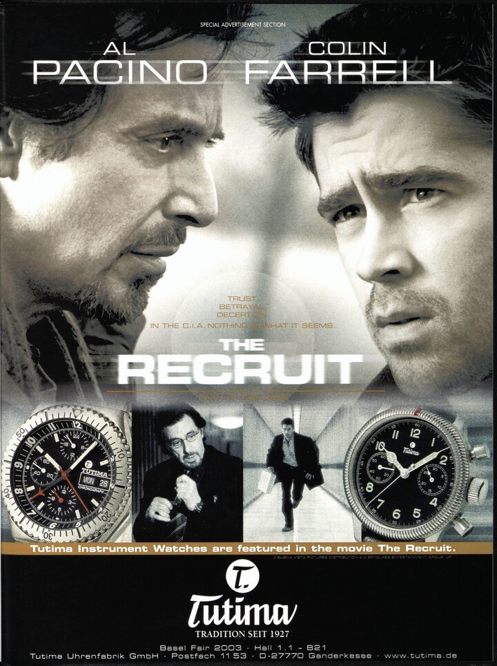 La marca apareció en pantalla en el thriller de espías de 2003 The Recruit, protagonizado por Al Pacino y Colin Farrell.