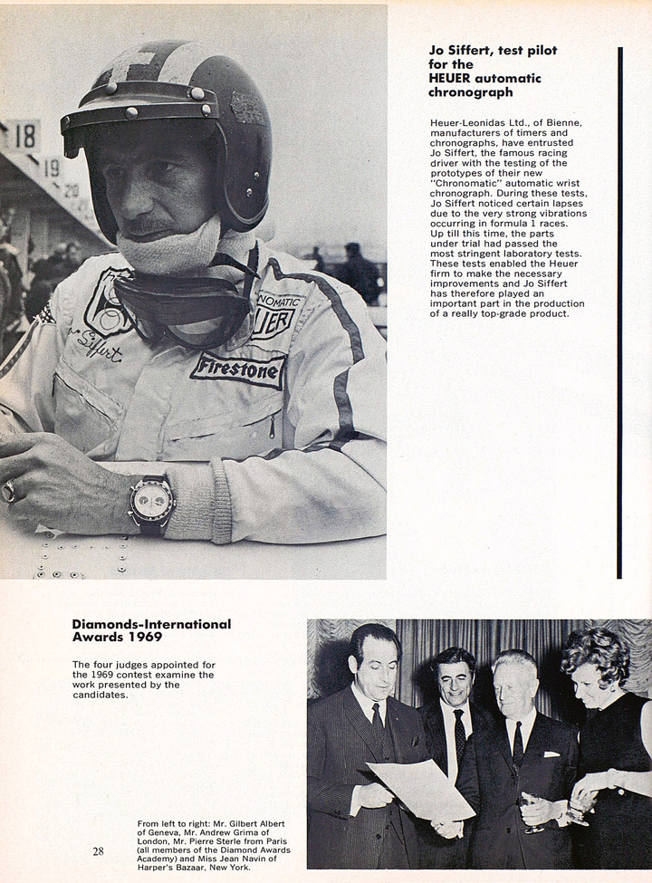 Jo Siffert, un piloto con estrechos vínculos con Heuer, en Europa Star en 1969. ©Archivo Europa Star